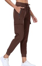 Womens Cargo Hiking Pants Lightweight Travel Pockets Joggers Quick Dry