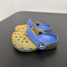 Kids Crocs Blue bottom Opaque top slip on clogs size 6/7c water play shoes