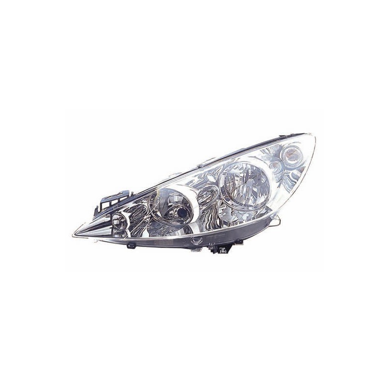 Phare avant gauche H1 H7 de haute précision chromé pour Peugeot 308 1
