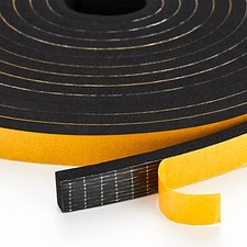 33 Feet Weather Stripping Door Seal- 1/2" Wide X 1/2In x 1/4In x 33Ft Black