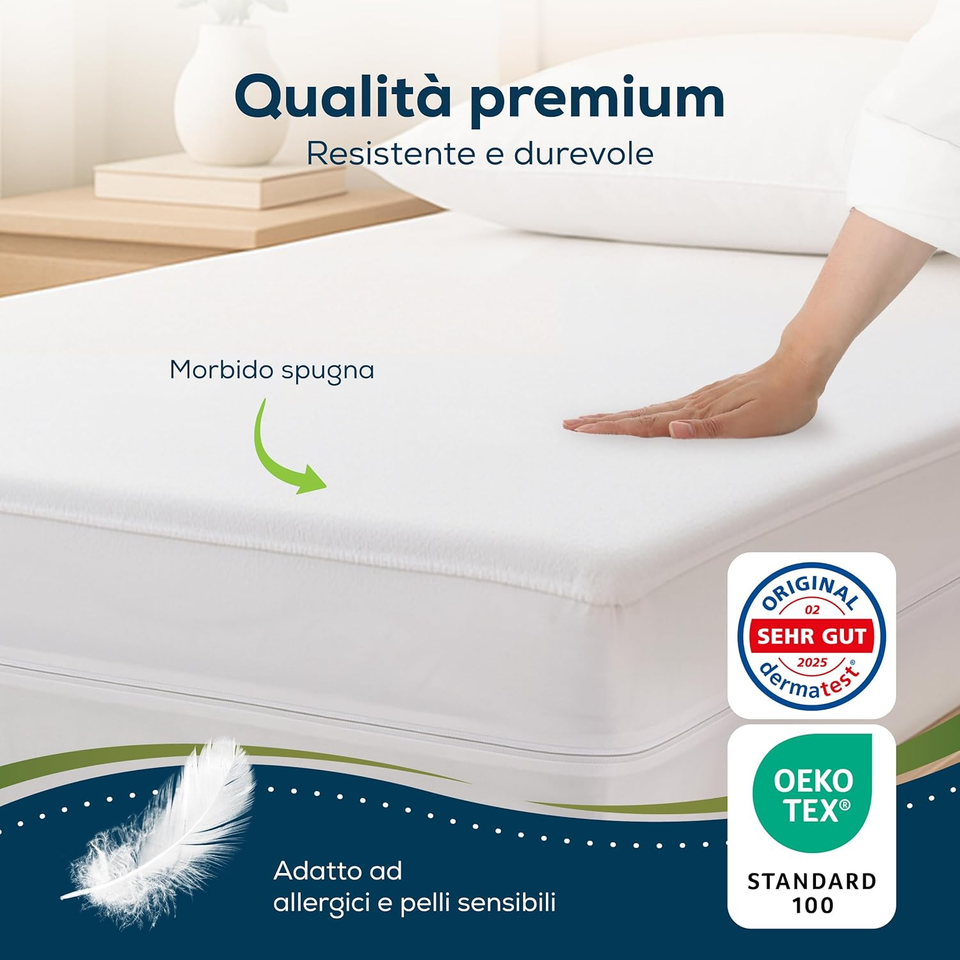 Coprimaterasso Trapuntato Savel All'Aloe Vera – Microfibra Extra Morbida, Reversibile, Adatto Fino A 30 Cm, Lavabile A 60°C