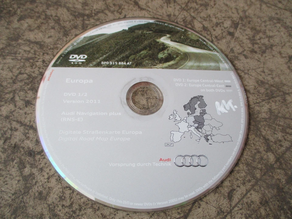 Navi Navigation DVD Karte Europe Deutschland 2011 AUDI A3 8P TT A4 8P0919884AT - Bild 3 von 4
