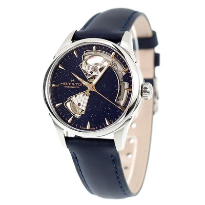 Unused  HAMILTON Jazzmaster Open Heart H32215642 Blue Auto Women's Watch in Box 