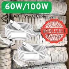 60W/100W TypeC To USB C Cable Fast Cord For iPad/Macbook Pro/iPhone 15 16 17 Lot