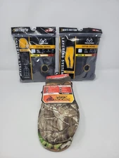 Realtree Men's Cotton Thermal Base Layer Top & Bottoms Size M Black W/ Gloves