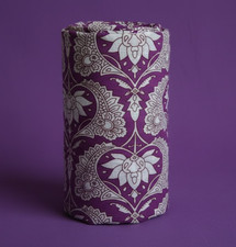 Purple White Hand Block 100 Cotton 5 Yard Fabric NO TARRIF CHARGES 100 KK5