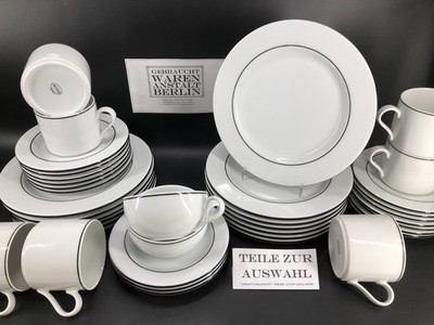 Arzberg Cult Linea Negra TEILE AUSWAHL Porzellan Sieger Design Rand schwarz