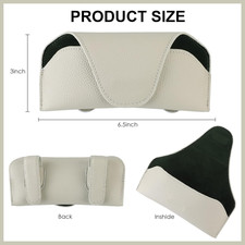 Magnetic Sunglass Holder for Car Visor Clip, Leather Car Glasses Holder, Viso...