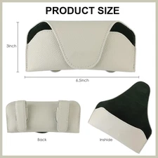 Magnetic Sunglass Holder for Car Visor Clip, Leather Car Glasses Holder, Viso...