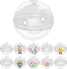 200 Pcs 1.25 Inch Clear Plastic Vending Machine Capsules for Toy Storage Display