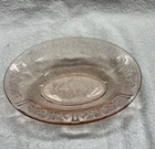 Vintage FEDERAL Pink Glass Sharon Cabbage Rose Depression Oval Vegatable Bowl #O
