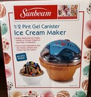Sunbeam 1 2 Pint Ice Cream Sorbet Frozen Yogurt Maker Gel Canister New in Box