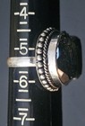 925 Stamped: 925 Sterling Silver Black Rutilated Quartz Statement Ring,Boho Ring — photo 2