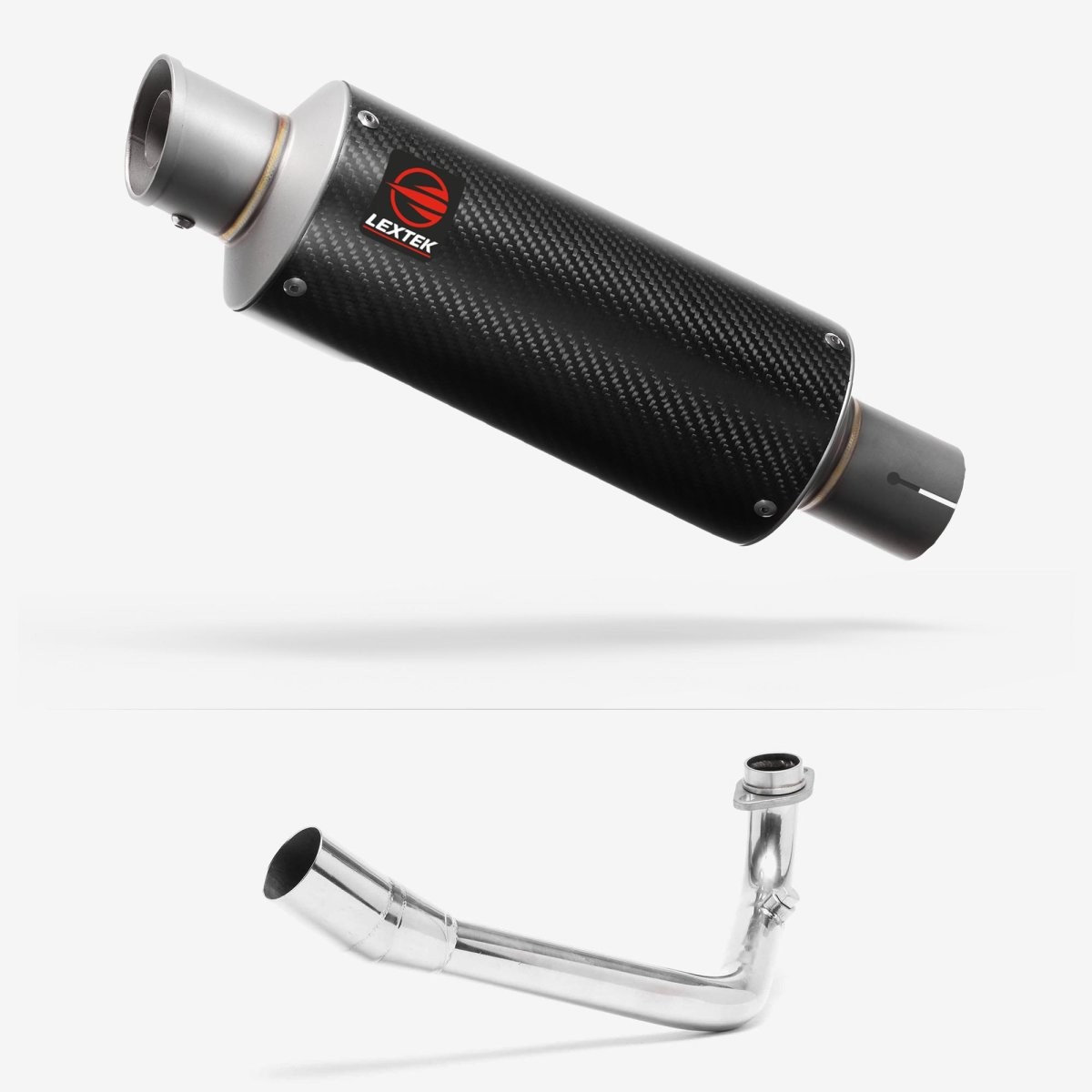 Lextek Carbon Fibre GP8C 240mm Exhaust System for Lexmoto Pegasus 300 Silencer