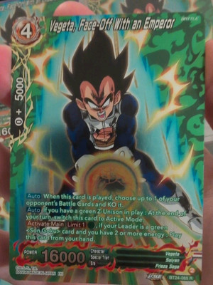 Dragon Ball Super CCG Beyond Gen Silver Foil Alt Art BT24-065 Vegeta Face off 