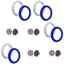 Kicker (4 Pair ) 45KM84L 8" LED Marine Speakers & 51KLSR88 - 8.8-Inch to 8-In...