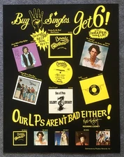 Late 1970s Beserkley Records Promo Poster Jonathan Richman Greg Kihn Earthquake