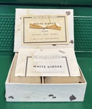 The Thymes Limited 2pc Soap Bars + Gift Box, White Ginger, Hard To Find, NIB