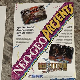 Lot Of 6 Neo Geo 2-4-6 Slot Mutation Nation Baseball Stars ARCADE GAME FLYER AD