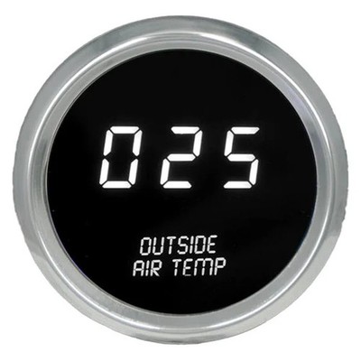 Intellitronix 2-1/16'' LED Digital Outside Air Temperature Gauge, White, 0-250 F