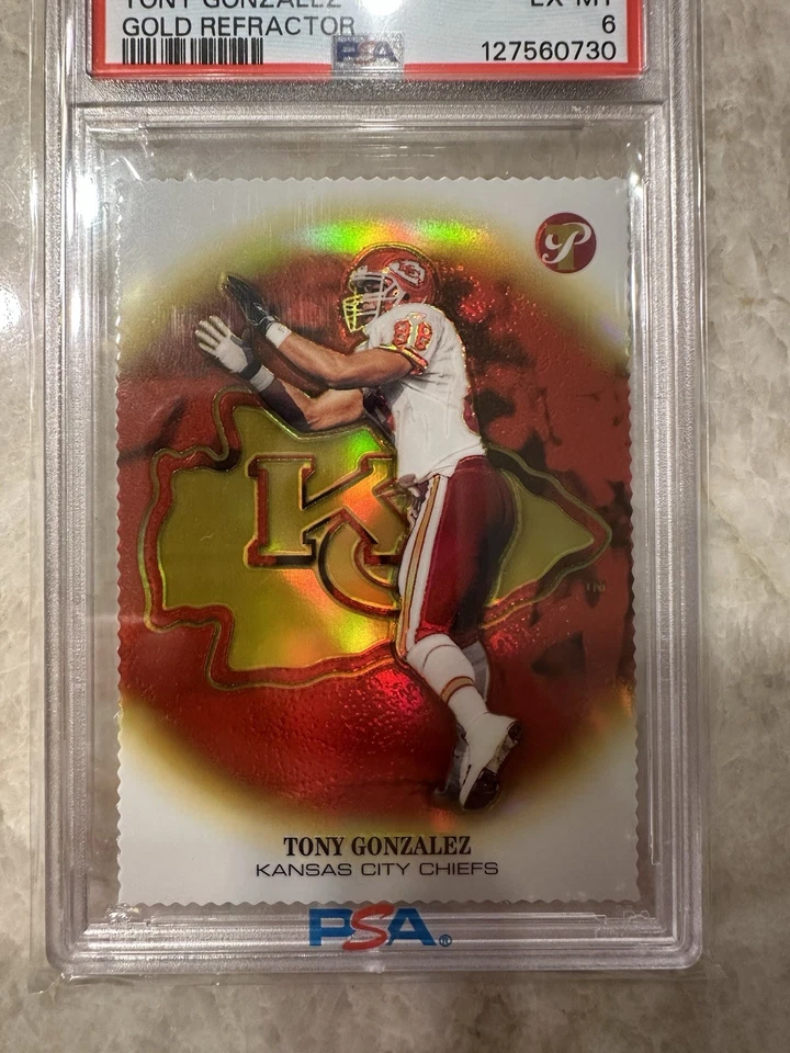 2002 Topps Pristine Gold Diecut Refractor PSA 6 #49 Tony Gonzalez /79 PSA 6 - Image 2 of 4