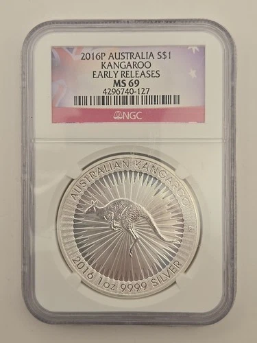 2016P Australia S$1 Kangaroo Early Releases NGC MS69