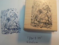P13 Alice in wonderland playing cards rubber stamp