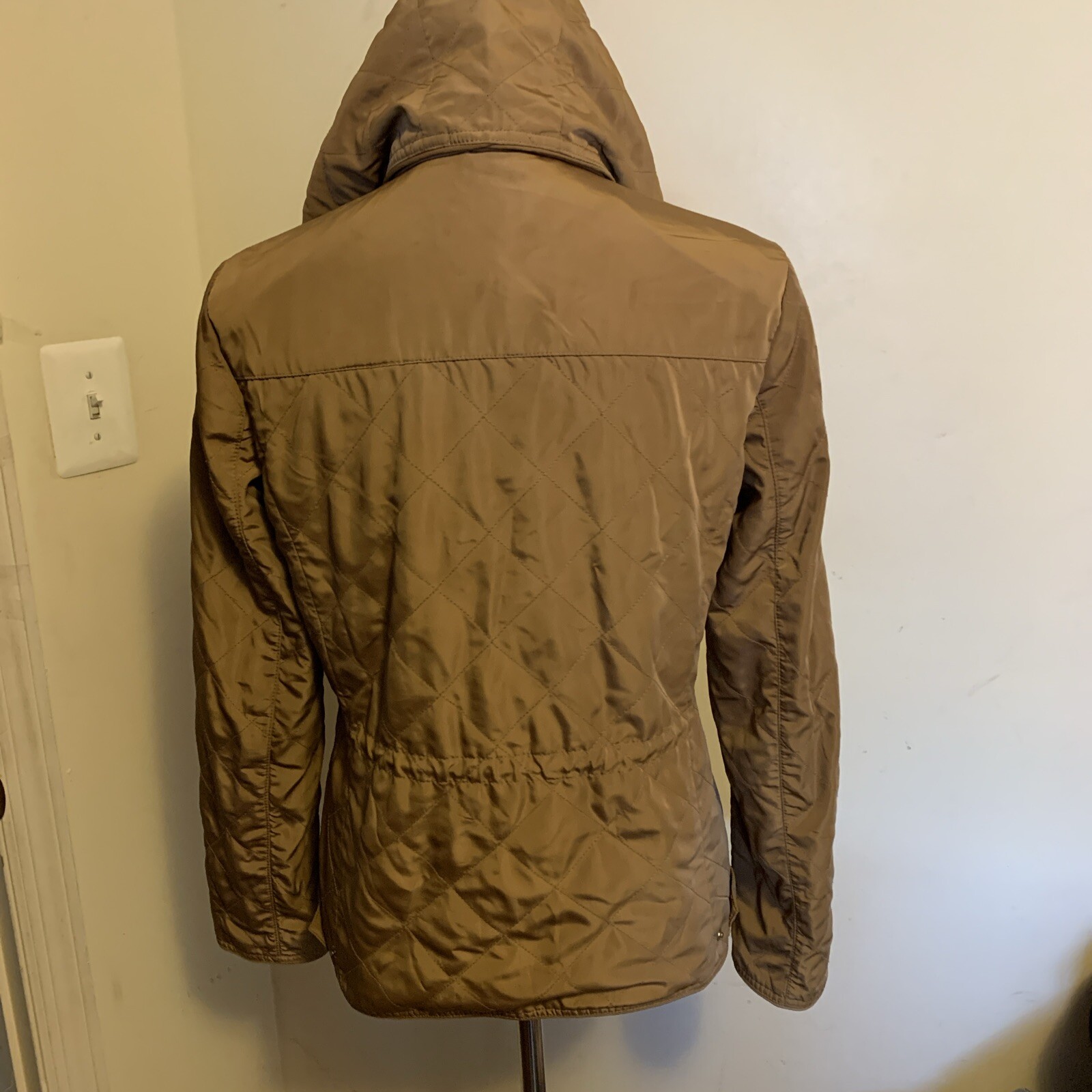 Zara Basic Women’s Jacket With Removable Hood Tan… - image 3