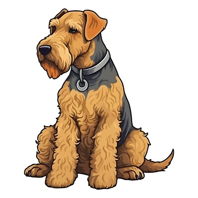 Adesivo auto XXL Airedale Terrier adesivi per cani