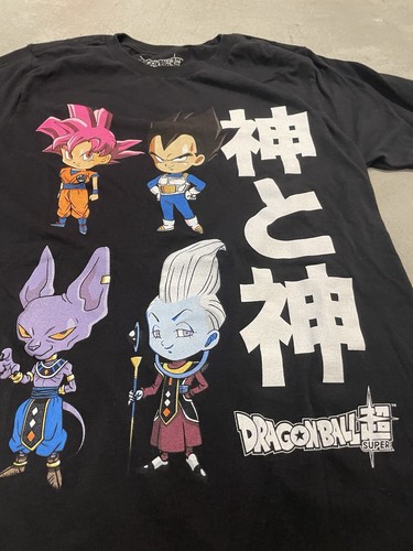 Dragon Ball Z Super Unisex T-Shirt Chibi Goku Vegeta Beerus Whis Schwarz Gr. SM - Bild 5 von 9