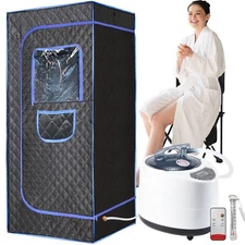 Full Size 3L 1500W Portable Personal Steam Sauna Heated Home Spa Detox Therapy
