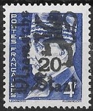 LIBERATION..RRR..ETAT FLAMAND....20pf. sur 4f**bleu gravé..Signé..P MAYER