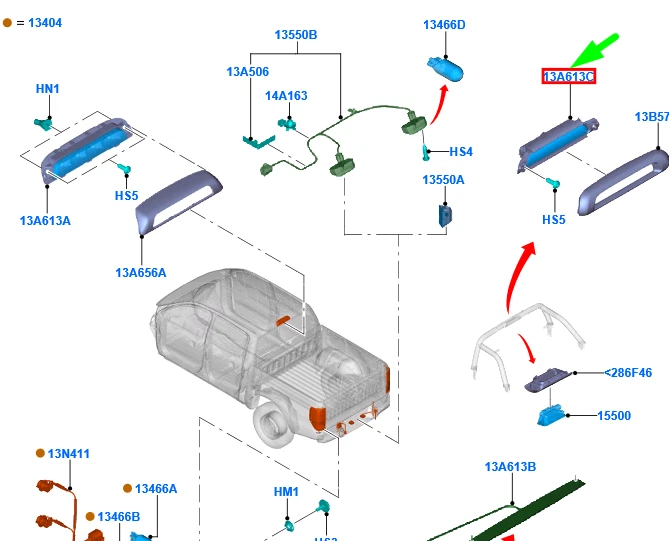 FORD RANGER T6 Rear Stop Lamp 7M39-13A613-AB 1510848 NEW GENUINE  