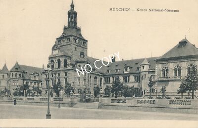 Foto PK Stadtansicht München - Neues National-Museum 1903 Engl. Garten E1.65