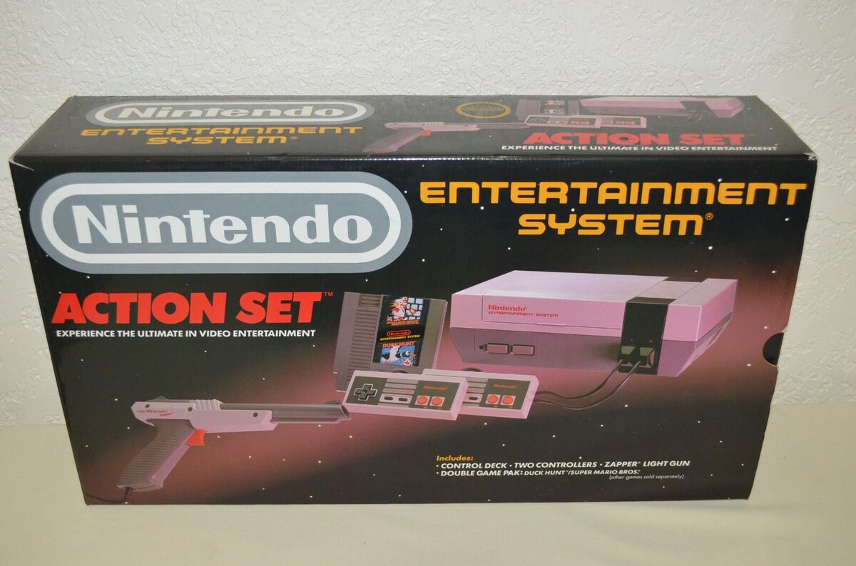 Nintendo Entertainment System NES Action Set in Original Box Nintendo Entertainment System NES Action Set in Original Box