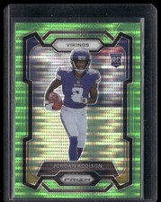 2023 Panini Prizm #368 Jordan Addison Neon Green Pulsar