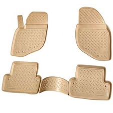 Tappetini in gomma 3D adatti per Volvo V70 / XC70 | anno 2000-2007 | beige con bordo