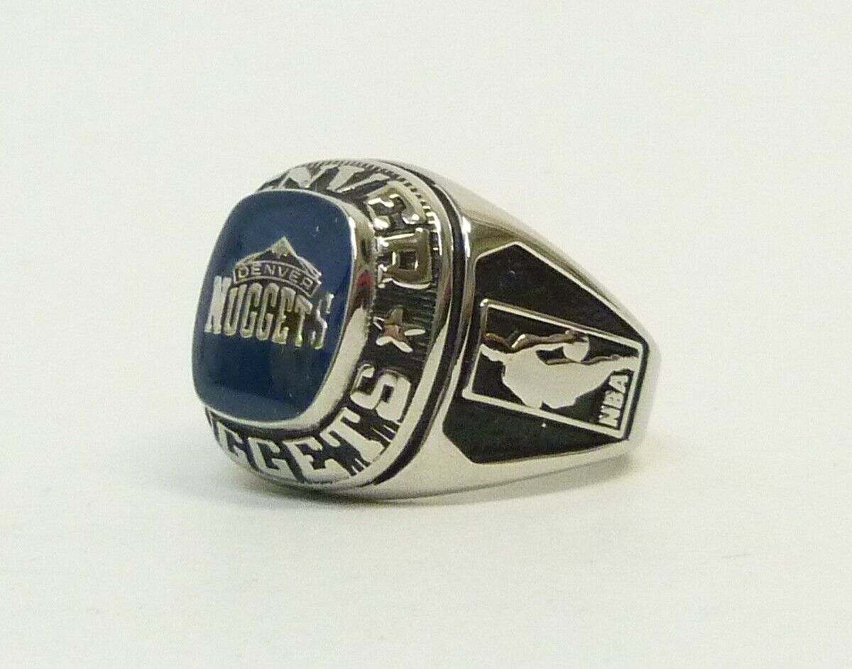 Balfour NBA Denver Nuggets Ring Size 7.5 White Gold/CH18/12