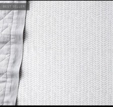 Pottery Barn Kids Organic Arrow Crib Fitted Sheet Gray