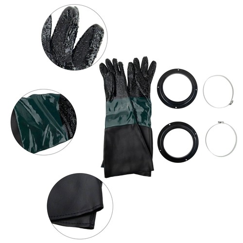 Gloves Sand Blasting Gloves 2 Pcs Clamps 2 Pcs Glove Holders Blast Cabinet - Picture 3 of 17