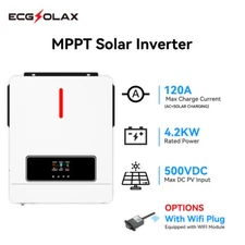 ECGSOLAX 4200W DC 24V AC 220V Off/Gird Tie Solar Inverter MPPT Pure Sine Wave 