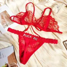 Custom Name Thong Bra Set for Women Bling Letters Personality Bikini Sets