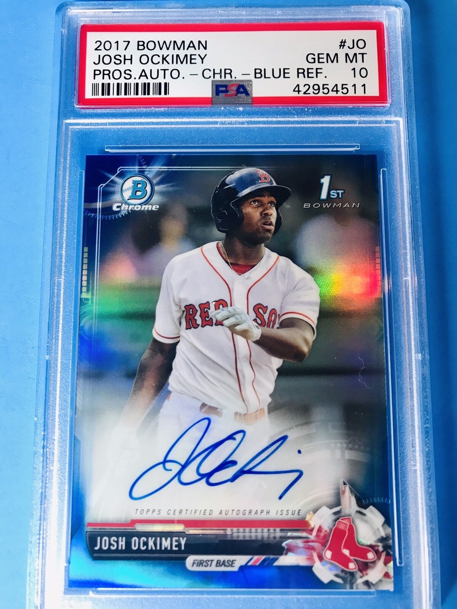 🔥JOSH OCKIMEY 2017 BOWMAN CHROME RC 113/150 BLUE REFRACTOR
