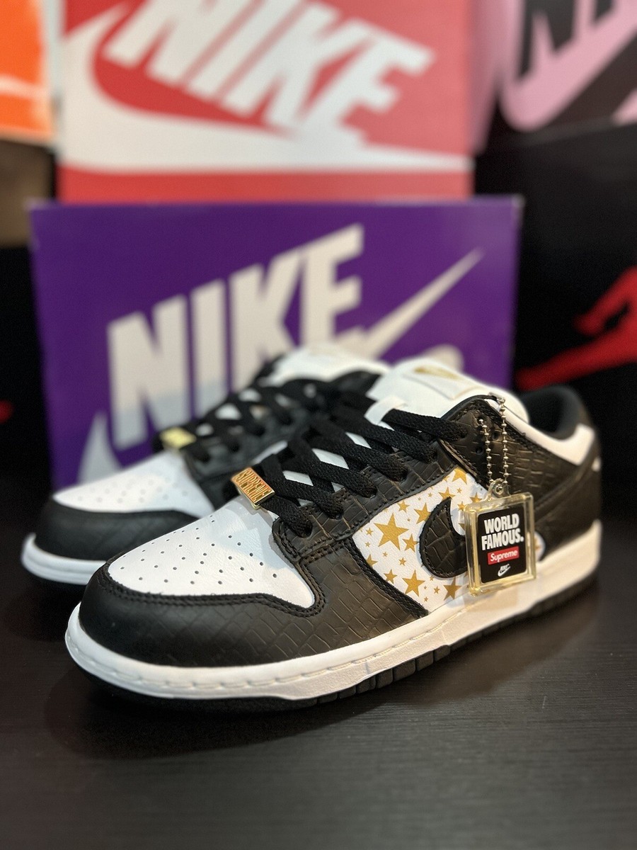 Nike SB Supreme Dunk Lows Stars Black - Size 8 194957449132 Nike SB Supreme Dunk Lows Stars Black - Size 8 194957449132
