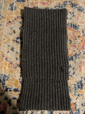 Polo Ralph Lauren Cable Knit Scarf - Charcoal Gray, One Size