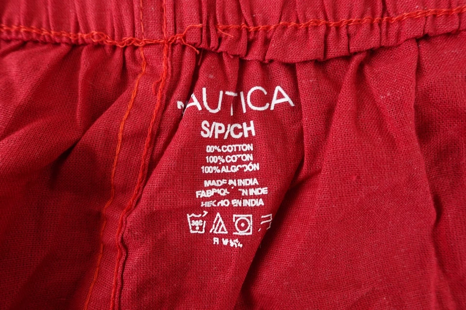 Nuevos calzoncillos boxer clásicos de algodón rojo Nautica para hombre talla pequeña Foto 2 de 4