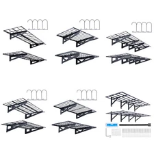 Uimoso 2PCS Garage Storage Shelving Wall Mounted Heavy Duty Shelves Rack Steel