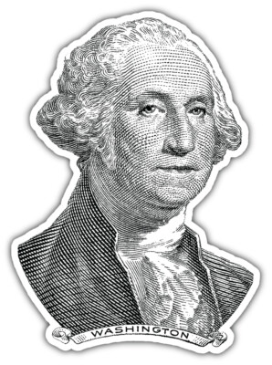 George Washington Politics Portrait Car Bumper Sticker Decal 