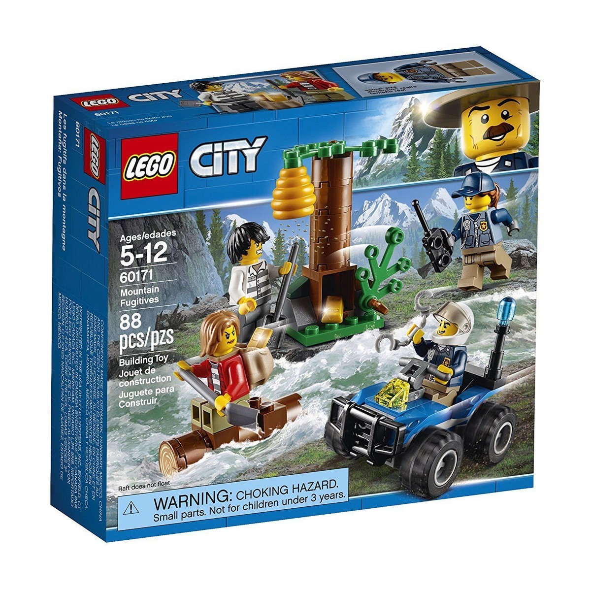 60171 MOUNTAIN FUGITIVES lego set LEGOS city town atv beehive log