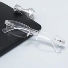 5 Pack Transparent Spring Hinge Reading Glasse Half Rimless Lightweight Readers